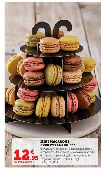Super U Mini macarons avec pyramide offre