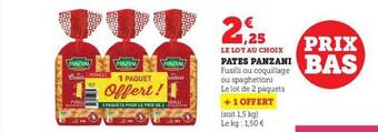 Super U Pâtes panzani offre