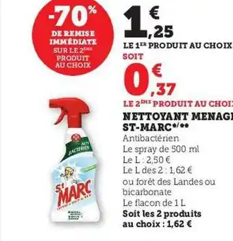 Super U Nettoyant ménager st-marc offre