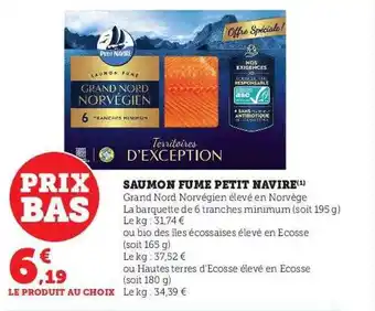 U Express Saumon fumé petit navire offre