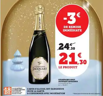 Super U Champagne brut jacquart mosaïque offre