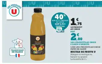 U Express Nectar de fruits u offre