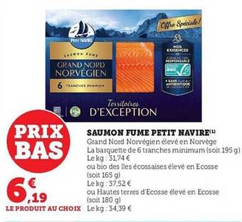 U Express Saumon fumé petit navire offre