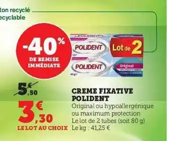 CrĂšme fixative polident