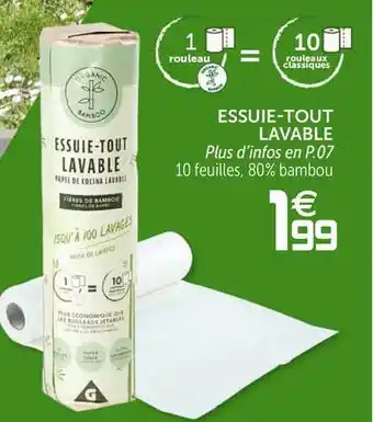 Gifi Essuie-tout Lavable offre