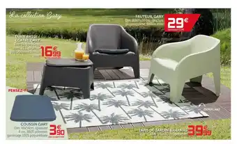 Gifi Table Basse - Coffre Gary, Fauteuil Gary, Tapis De Jardin Bahamas offre