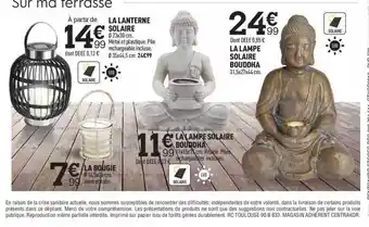 Centrakor La Lanterne Solaire, La Lampe Solaire Bouddha, La Bougie, La Lampe Solaire Bouddha offre