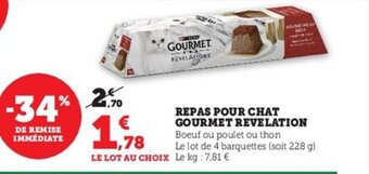 Super U Repas Pour Chat Gourmet Revelation offre