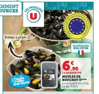 Super U Moules De Bouchot U offre