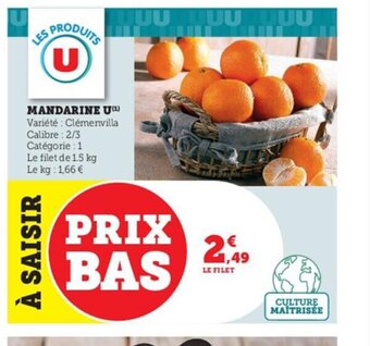 Super U Mandarine U offre