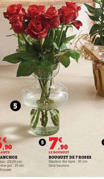 Super U Bouquet De 7 Roses offre