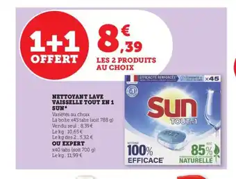 Super U Nettoyant Lave Vaisselle Tout en 1 Sun offre