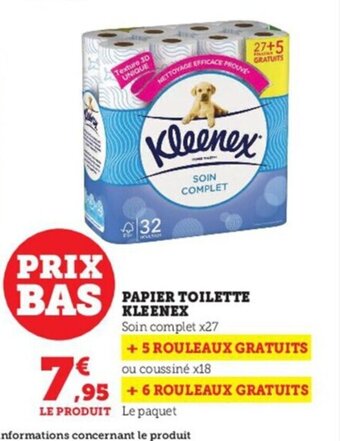 Super U Papier Toilette Kleenex offre