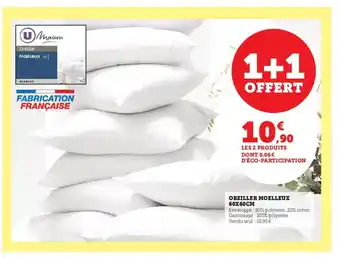 Hyper U Oreiller Moelleux 60x60 cm offre