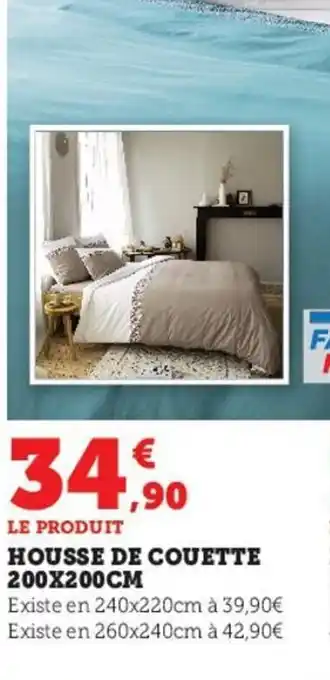 Hyper U Housse De Couette 200x200 cm offre