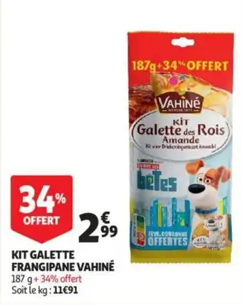 Auchan Kit galette frangipane vahiné offre