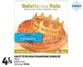 Galette des rois frangipane surgelée