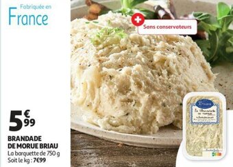 Auchan Brandade de morue briau offre
