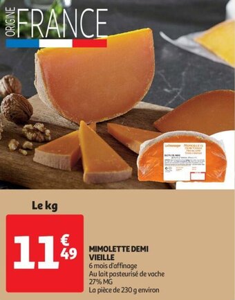 Auchan Mimolette demi vieille offre