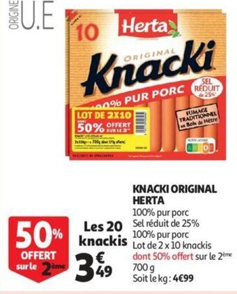 Auchan Knacki original herta offre