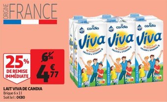 Auchan Lait viva de candia offre
