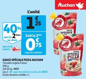 Auchan Sauce spéciale pizza auchan offre