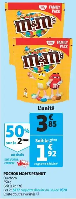 Auchan Pochon M&M'S peanut offre