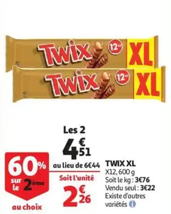 Auchan Twix XL offre