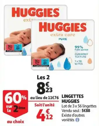 Auchan Lingettes huggies offre