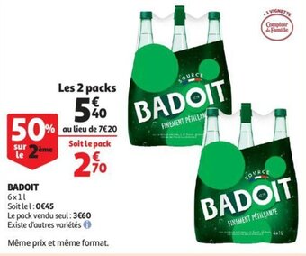 Auchan Badoit offre