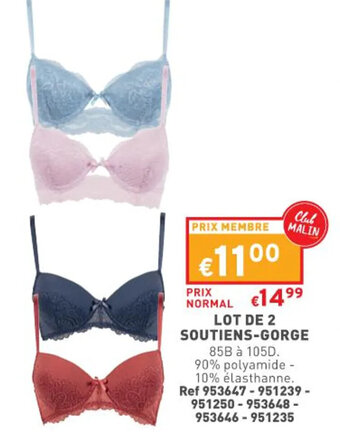 Trafic Lot de 2 Soutiens-Gorge offre