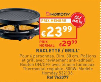 Trafic Raclette/ Grill offre