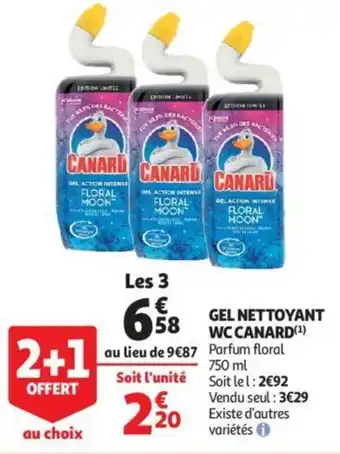 Auchan Gel nettoyant wc canard offre