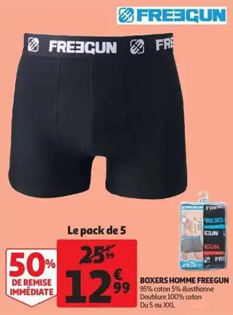 Auchan Boxers homme freegun offre