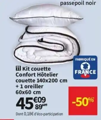 Conforama Kit Couette Confort Hotelier Couette 140x200cm offre