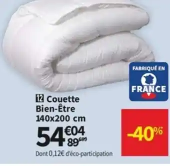 Conforama Couette Bien-Etre 140x200cm offre
