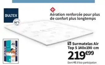 Conforama Surmatelas air offre