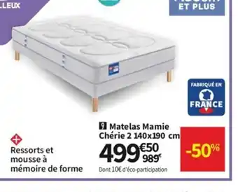 Conforama Matelas Mamie Cherie 2 140x190cm offre