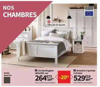 Conforama Armoire 4 portes 2 Tiroirs offre