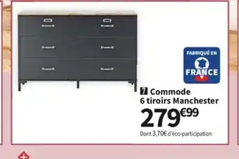 Conforama Commode 6 Tiroirs Manchester offre