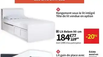 Conforama Lit Belem 90cm offre