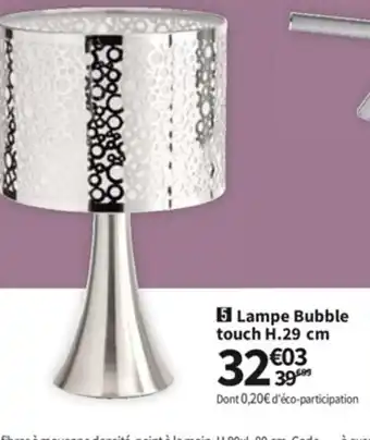 Conforama Lampe Bubble Touch 29cm offre