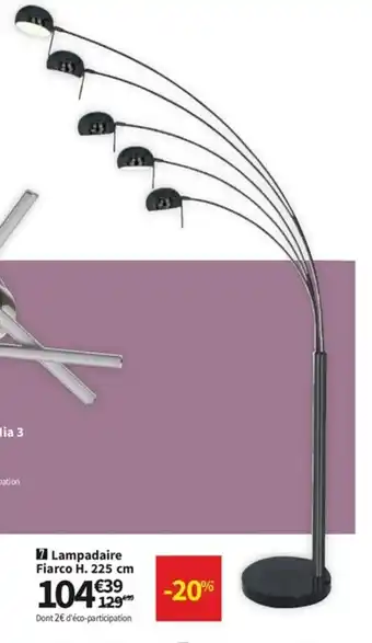 Conforama Lampadaire Fiarco 225cm offre