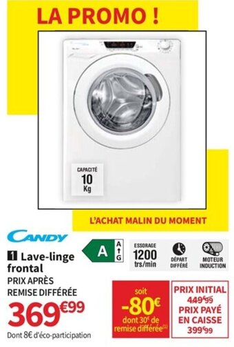 Conforama Candy Lave-Linge Frontal offre