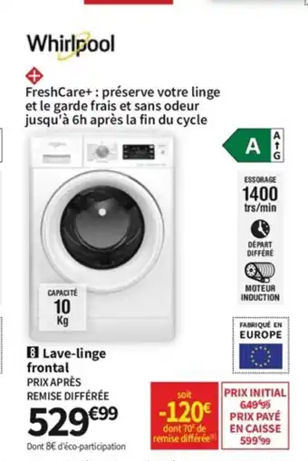 Conforama Whirlpool Lave-Linge Frontal offre