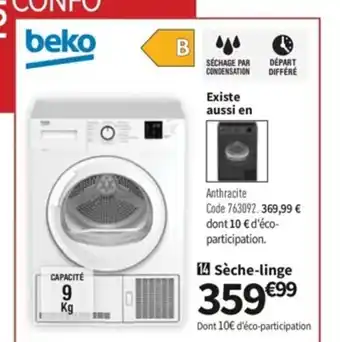 Conforama Beko Seche-Linge offre