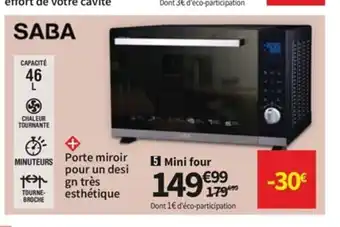 Conforama Saba Mini Four offre