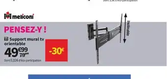 Conforama Support Mural TV Orientable offre