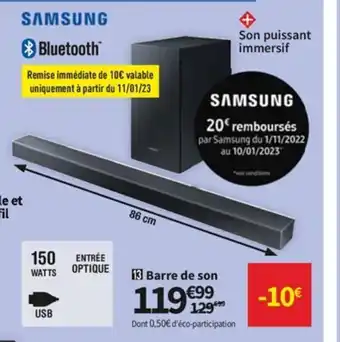 Conforama Samsung Barre de Son offre