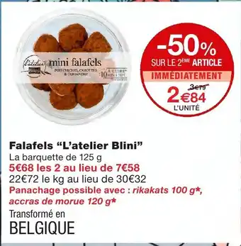 Monoprix Falafels L'atelier Blini offre